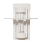 Duża dwupunktowa metalowa skandynawska biała lampa ścienna/kinkiet "Saturn" Model 32070, projekt Joachim Lepper dla firmy Louis Poulsen, Dania, lata 90.