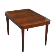 Rozsuwany orzechowy stół jadalniany art deco z jasną przedłużką, proj. Jindřich Halabala dla UP Závody, Czechosłowacja, lata 50.