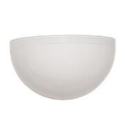 Mlecznobiała duża półokrągła jednopunktowa lampa ścienna/kinkiet z tworzywa sztucznego, Typ 5097, Space Age, iGuzzini, Włochy, lata 70.