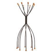 Duży stojący metalowy czarny wieszak na ubrania "Octopus", projekt Jonathan De Pasa, Donato d'Urbino i Paolo Lomazzi (Studio DDL) dla firmy Zanotta, Włochy,  wzór z 1991 roku