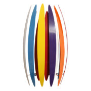 Duża wielokolorowa metalowa lampa ścienna/kinkiet "Szczęki" (Jaws), projekt Benny Frandsen dla firmy Frandsen, Dania, lata 80.