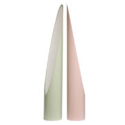 Jasno zielone lustro podłogowe wolno stojące w kształcie szminki/paznokcia Unghia/Lipstick, projekt Rodolfo Bonnetto, Włochy, projekt z lat 70.