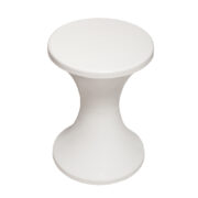 Biały taboret/stołek z tworzywa "Tam Tam", Metal Plast Koszalin, Polska, około 2000 roku