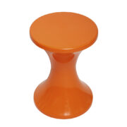 Pomarańczowy taboret/stołek z tworzywa "Tam Tam", Metal Plast Koszalin, Polska, około 2000 roku