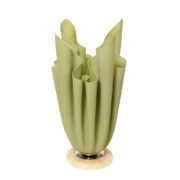 Jednopunktowa lampa nocna/biurkowa "Ophelie" z zielonym kloszem z żywicy i ciężką kamienną podstawą, projekt Georgia Jacob, Francja, lata 70.