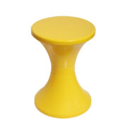 Żółty taboret/stołek z tworzywa "Tam Tam", Metal Plast Koszalin, Polska, około 2000 roku