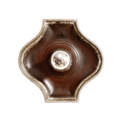 W odcieniach brązu  jednopunktowa ceramiczna lampa ścienna / kinkiet / plafon Fat Lava w stylu Space Age, Hustadt Leuchten, Niemcy, lata 60.