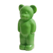 Duża zielona plastikowa półprzepuszczalna lampa miś "Lumibär", projekt Klein & Leidig dla Elmar Flötotto, Niemcy, lata 90.