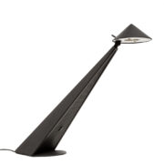 Czarna metalowa jednopunktowa lampa biurkowa "Toucan", projekt Patrice Bonneau dla Genexco, Francja, lata 80.