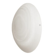 Duża trzypunktowa okrągła matowa szklana lampa ścienna/kinkiet/plafon, Peill & Putzler, Niemcy, lata 80.