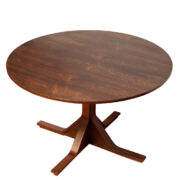 Duży okrągły palisandrowy stół jadalniany, model 522, projekt Gianfranco Frattini dla firmy Bernini, Włochy, wzór z 1956 roku