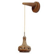 Porcelitowa  lampa ścienna/kinkiet “Tykwa”, projekt Adam Sadulski, Mirostowickie Zakłady Ceramiczne w Mirostowicach Dolnych, Polska, lata 60/70.