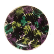 Duży dekoracyjny porcelitowy wielokolorowy ręcznie malowany talerz na ścianę, Zakłady Porcelitu Stołowego Pruszków, Polska, lata 70.