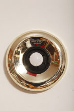 Jednopunktowa w kształcie kopuły okrągła szklana biała lampa ścienna/kinkiet/plafon ze złotą oprawą z tworzywa sztucznego, Space Age, Sozzi Illuminazione, Włochy, lata 80 - obrazek 11