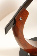 Metalowa dwupunktową lampa biurkowa "President" z ramieniem z litego palisandrowego drewna i czarnym kloszem, projekt Luis Pérez de la Oliva dla Fase, Hiszpania, lata 70. - obrazek 11