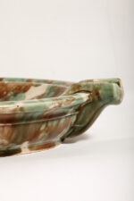 Duża zielono-brązowa fajansowa okrągła popielnica, Polskie Zjednoczone Fabryki Fajansu „Włocławek” we Włocławku, Polska, lata 1945-1955 - obrazek 12