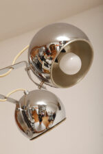 Rozłożysta cała metalowa długa pięciopunktowa chromowana lampa sufitowa z regulowaną długością zwisu, Space Age, Włochy, lata 60/70. - obrazek 13