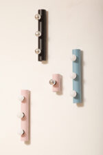 Smukła trzypunktowa aluminiowa cylindryczna niebieska lampa ścienna/kinkiet o pionowej, lub poziomej orientacji, Targetti, Włochy, lata 80. - obrazek 7