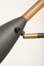 Grafitowa metalowa smukła i minimalistyczna jednopunktowa lampa podłogowa z ruchomym kloszem "Pure 10", projekt Bønnelycke MDD dla Nordlux, Dania, po 2010 roku - obrazek 16