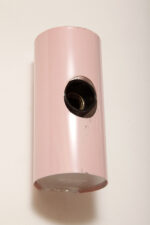 Mała jednopunktowa aluminiowa cylindryczna różowa lampa ścienna/kinkiet o pionowej, lub poziomej orientacji, Targetti, Włochy, lata 80. - obrazek 29