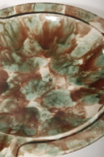 Duża zielono-brązowa fajansowa okrągła popielnica, Polskie Zjednoczone Fabryki Fajansu „Włocławek” we Włocławku, Polska, lata 1945-1955 - obrazek 17