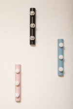 Smukła trzypunktowa aluminiowa cylindryczna niebieska lampa ścienna/kinkiet o pionowej, lub poziomej orientacji, Targetti, Włochy, lata 80. - obrazek 3