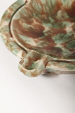 Duża zielono-brązowa fajansowa okrągła popielnica, Polskie Zjednoczone Fabryki Fajansu „Włocławek” we Włocławku, Polska, lata 1945-1955 - obrazek 20