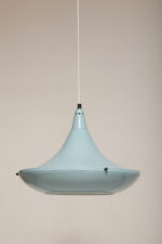 Jednopunktowa ażurowa niebieska metalowa lampa sufitowa "UFO" w stylu Space Age, Polam Wieliczka, Polska, lata 70-90. - obrazek 22