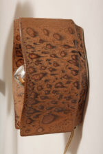 Brązowa cętkowana jednopunktowa nieduża ceramiczna lampa ścienna / kinkiet w stylu projektu Cari Zalloni dla Leola, Space Age, Niemcy, lata 70. - obrazek 26