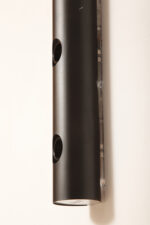 Smukła trzypunktowa aluminiowa cylindryczna czarna lampa ścienna/kinkiet o pionowej, lub poziomej orientacji, Targetti, Włochy, lata 80. - obrazek 42