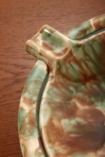 Duża zielono-brązowa fajansowa okrągła popielnica, Polskie Zjednoczone Fabryki Fajansu „Włocławek” we Włocławku, Polska, lata 1945-1955 - obrazek 30