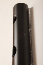 Smukła trzypunktowa aluminiowa cylindryczna czarna lampa ścienna/kinkiet o pionowej, lub poziomej orientacji, Targetti, Włochy, lata 80. - obrazek 46