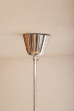 Asymetryczna mlecznobiało-czarna trzypunktowa szklana lampa sufitowa „Parasolka” malowana w geometryczne wzory, Kamenický Šenov, Czechosłowacja, lata 60. - obrazek 37