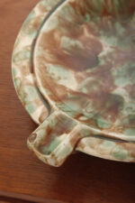 Duża zielono-brązowa fajansowa okrągła popielnica, Polskie Zjednoczone Fabryki Fajansu „Włocławek” we Włocławku, Polska, lata 1945-1955 - obrazek 38