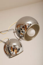 Rozłożysta cała metalowa długa pięciopunktowa chromowana lampa sufitowa z regulowaną długością zwisu, Space Age, Włochy, lata 60/70. - obrazek 40