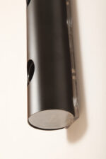 Smukła trzypunktowa aluminiowa cylindryczna czarna lampa ścienna/kinkiet o pionowej, lub poziomej orientacji, Targetti, Włochy, lata 80. - obrazek 52