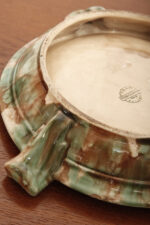 Duża zielono-brązowa fajansowa okrągła popielnica, Polskie Zjednoczone Fabryki Fajansu „Włocławek” we Włocławku, Polska, lata 1945-1955 - obrazek 40