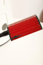 Jednopunktowa czerwono-czarna lampa biurkowa/nocna/lampa ścienna/kinkiet "Ciao 1170" z kloszem na ruchomym giętym ramieniu, projekt Ezio Didone dla firmy Arteluce, Włochy, lata 80. - obrazek 41