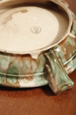 Duża zielono-brązowa fajansowa okrągła popielnica, Polskie Zjednoczone Fabryki Fajansu „Włocławek” we Włocławku, Polska, lata 1945-1955 - obrazek 43