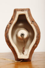 Brązowa cętkowana jednopunktowa nieduża ceramiczna lampa ścienna / kinkiet w stylu projektu Cari Zalloni dla Leola, Space Age, Niemcy, lata 70. - obrazek 43