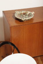 Duża zielono-brązowa fajansowa okrągła popielnica, Polskie Zjednoczone Fabryki Fajansu „Włocławek” we Włocławku, Polska, lata 1945-1955 - obrazek 44