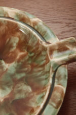 Duża zielono-brązowa fajansowa okrągła popielnica, Polskie Zjednoczone Fabryki Fajansu „Włocławek” we Włocławku, Polska, lata 1945-1955 - obrazek 46