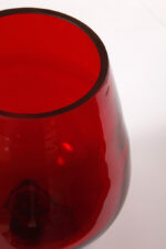 Szklany czerwony kielich/wazon, projekt Zbigniew Horbowy, Huta Szkła Gospodarczego "Sudety" w Szczytnej Śląskiej, Polska, lata 70. - obrazek 7