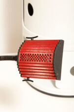 Jednopunktowa czerwono-czarna lampa biurkowa/nocna/lampa ścienna/kinkiet "Ciao 1170" z kloszem na ruchomym giętym ramieniu, projekt Ezio Didone dla firmy Arteluce, Włochy, lata 80. - obrazek 51