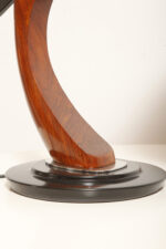 Metalowa dwupunktową lampa biurkowa "President" z ramieniem z litego palisandrowego drewna i czarnym kloszem, projekt Luis Pérez de la Oliva dla Fase, Hiszpania, lata 70. - obrazek 51