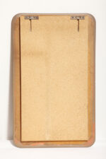 Duży metalowy wieszak/garderoba ścienna na chromowanej rurowej masywnej konstrukcji z trzema hakami zakończonymi bukowymi ręcznie toczonymi kulami, dymionym pionowym lustrem i uchwytem na parasole, Bauhaus, Niemcy, lata 30. XX wieku - obrazek 53