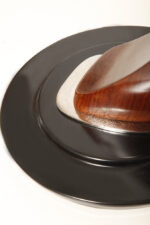 Metalowa dwupunktową lampa biurkowa "President" z ramieniem z litego palisandrowego drewna i czarnym kloszem, projekt Luis Pérez de la Oliva dla Fase, Hiszpania, lata 70. - obrazek 55