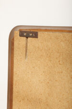 Duży metalowy wieszak/garderoba ścienna na chromowanej rurowej masywnej konstrukcji z trzema hakami zakończonymi bukowymi ręcznie toczonymi kulami, dymionym pionowym lustrem i uchwytem na parasole, Bauhaus, Niemcy, lata 30. XX wieku - obrazek 56