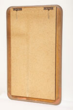 Duży metalowy wieszak/garderoba ścienna na chromowanej rurowej masywnej konstrukcji z trzema hakami zakończonymi bukowymi ręcznie toczonymi kulami, dymionym pionowym lustrem i uchwytem na parasole, Bauhaus, Niemcy, lata 30. XX wieku - obrazek 60