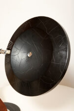 Metalowa dwupunktową lampa biurkowa "President" z ramieniem z litego palisandrowego drewna i czarnym kloszem, projekt Luis Pérez de la Oliva dla Fase, Hiszpania, lata 70. - obrazek 6